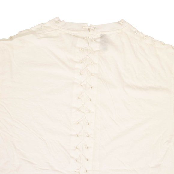 UNRAVEL PROJECT Ivory Lace Up T-Shirt Size XXS $595 - Picture 6 of 7